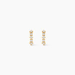 Boucles D'oreilles Puces Matleena Or Jaune Diamant Synth&eacute;tique - Clous d'oreilles Femme | Histoire d&rsquo;Or