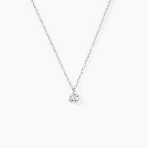 Collier Argent Laureto Oxydes De Zirconium - Colliers fantaisie Femme | Histoire d&rsquo;Or