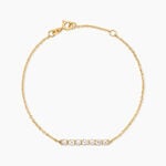 Bracelet Helena Argent Dor&eacute; A L'Or 750/1000 Perle De Culture Oxyde De Zirconium - Bracelets Femme | Histoire d&rsquo;Or