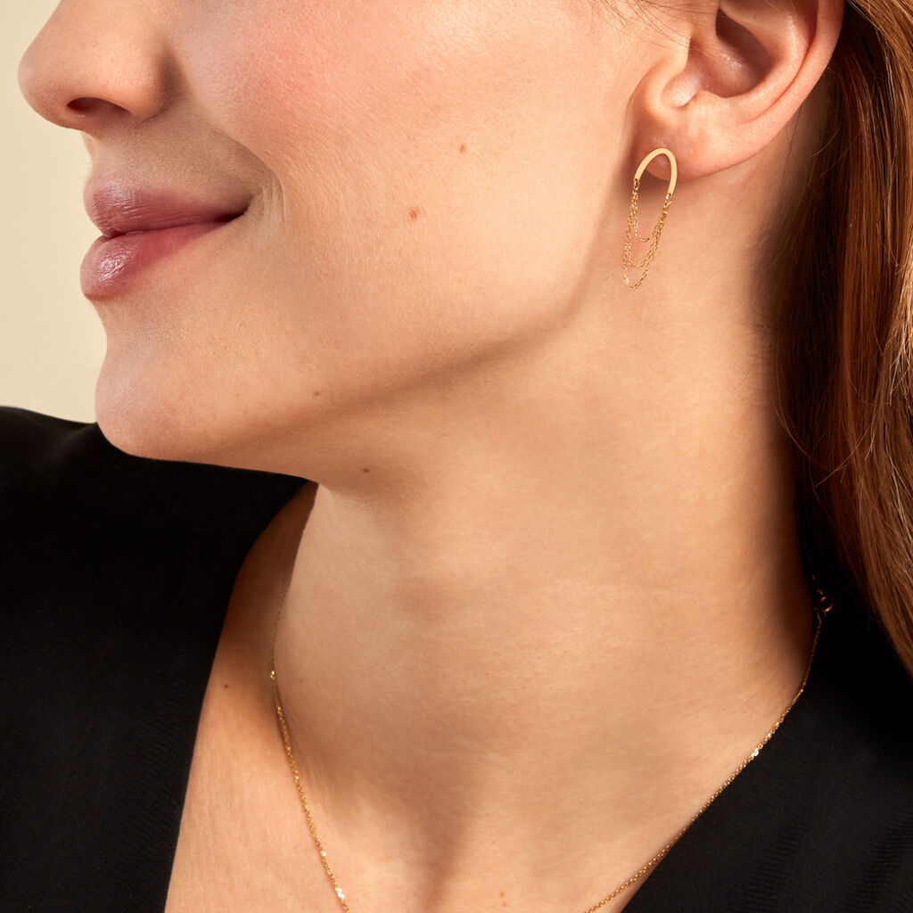 Boucles D'oreilles Pendantes Brin D'or Or Jaune - Boucles d'oreilles pendantes Femme | Histoire d’Or