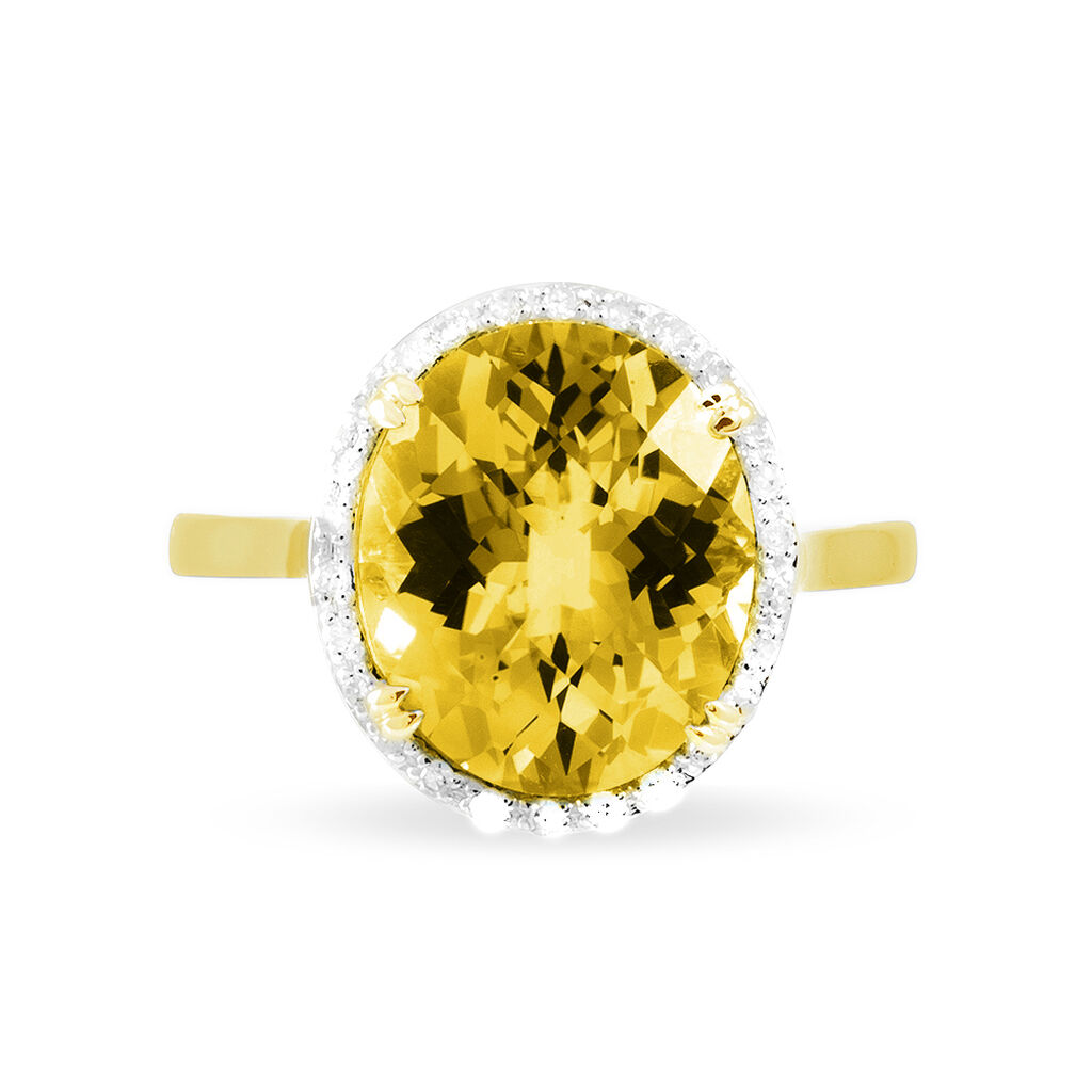 Bague Anna Or Jaune Citrine Et Diamant - Bagues solitaires Femme | Histoire d’Or