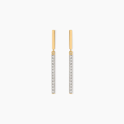 Boucles D'oreilles Pendantes Alayna Or Jaune Diamant - Boucles d'oreilles pendantes Femme | Histoire d’Or