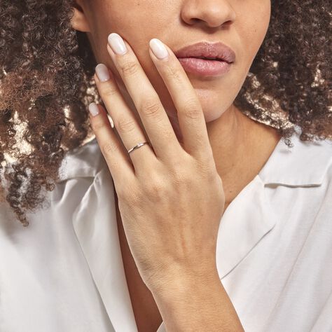 Bague Solitaire Superposition Or Blanc Diamant - Bagues solitaires Femme | Histoire d’Or