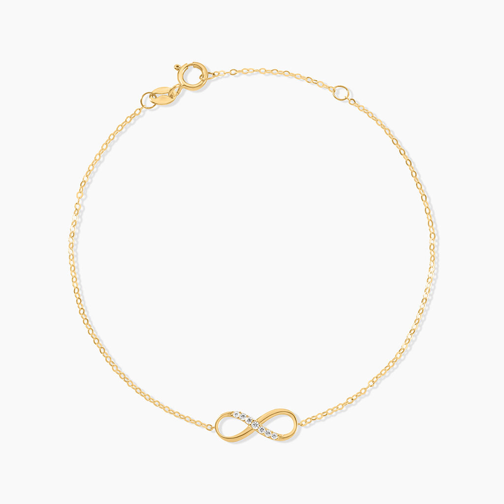 Bracelet Or Jaune Rosius Oxydes De Zirconium - Bracelets Femme | Histoire d&rsquo;Or