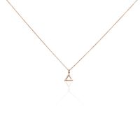 Collier Lorena Argent Rose Oxyde De Zirconium