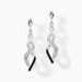 Boucles D'oreilles Pendantes Claudia Argent Blanc Oxyde De Zirconium