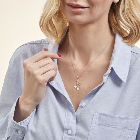 Pendentif Enio Argent Blanc - Pendentifs Famille | Histoire d’Or