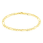 Bracelet Or Jaune Maille Altern&eacute;e 1/3 - Bracelets cha&icirc;ne Femme | Histoire d&rsquo;Or