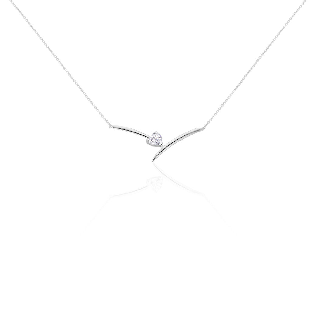 Collier Valeriana Or Blanc Oxyde De Zirconium