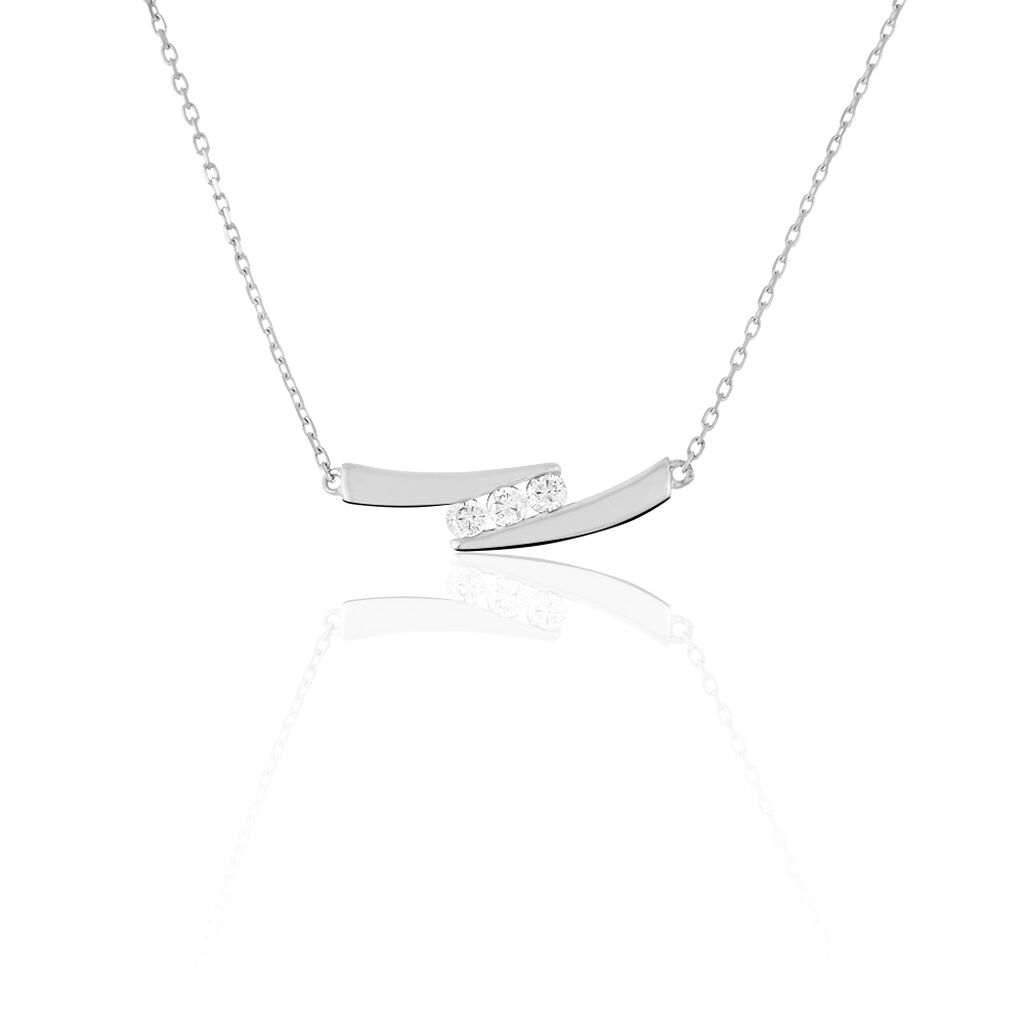 Collier Galya Or Blanc Diamant - Colliers Femme | Histoire d’Or