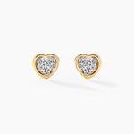 Boucles D'oreilles Puces Latanya Or Jaune Strass - Clous d'oreilles Enfant | Histoire d&rsquo;Or