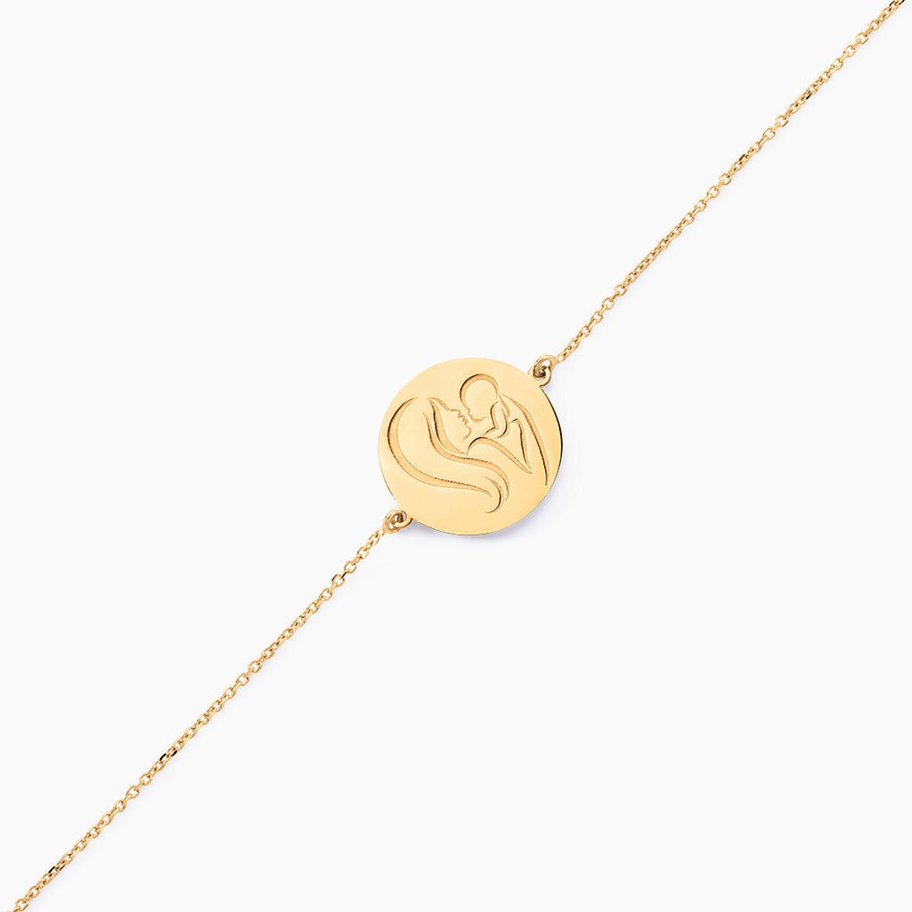 Bracelet Cobeia Maille For&ccedil;at Or Jaune - Bracelets Communion Enfant | Histoire d&rsquo;Or