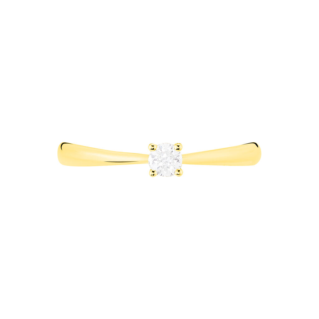 Bague Solitaire Victoria Or Jaune Diamant - Bagues solitaires Femme | Histoire d&rsquo;Or