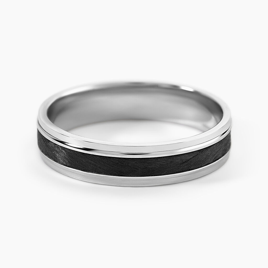 Alliance Camille Ruban Plat Or Blanc - Alliances 18 carats Unisex | Histoire d&rsquo;Or