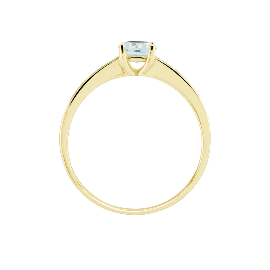 Bague Carrol Or Jaune Topaze Oxyde De Zirconium - Bagues solitaires Femme | Histoire d’Or