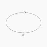 Cha&icirc;ne De Cheville Padmee Argent Blanc - Cha&icirc;nes de cheville Femme | Histoire d&rsquo;Or