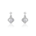 Boucles D'oreilles Pendantes Edyta Argent Blanc Oxyde De Zirconium - Boucles d'oreilles fantaisie Femme | Histoire d&rsquo;Or