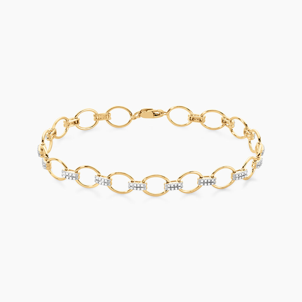 Bracelet Or Jaune Kayly Diamants - Bracelets Femme | Histoire d&rsquo;Or