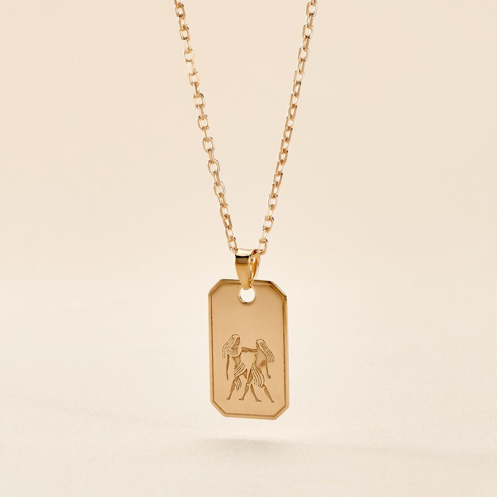 Collier Plaqu&eacute; Or Quintien - Colliers Zodiaque Homme | Histoire d&rsquo;Or