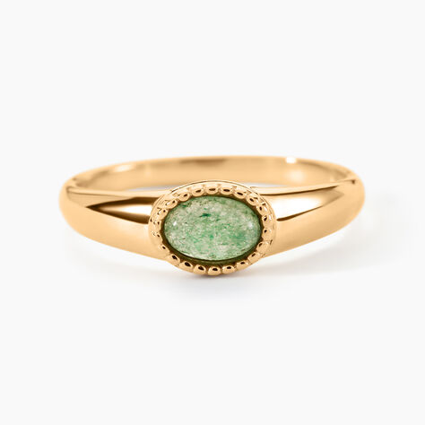 Bague Memory Plaqu&eacute; Or Jaune Aventurine - Bagues solitaires Femme | Histoire d&rsquo;Or