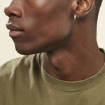 Cr&eacute;oles Jourdan Tilos Acier Bicolore Dore / Blanc - Boucles d'oreilles cr&eacute;oles Homme | Histoire d&rsquo;Or