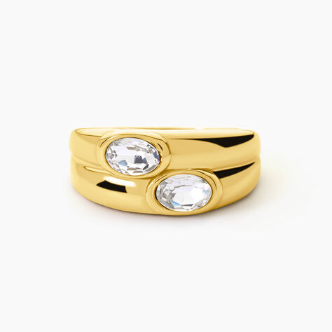 Bague Ivy Acier Jaune Cristal - Bagues avec pierre Femme | Histoire d&rsquo;Or