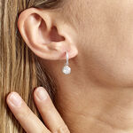 Cr&eacute;ole Unitaire Ancelin Rondes Argent Blanc Oxyde De Zirconium - Boucles d'oreilles cr&eacute;oles Femme | Histoire d&rsquo;Or