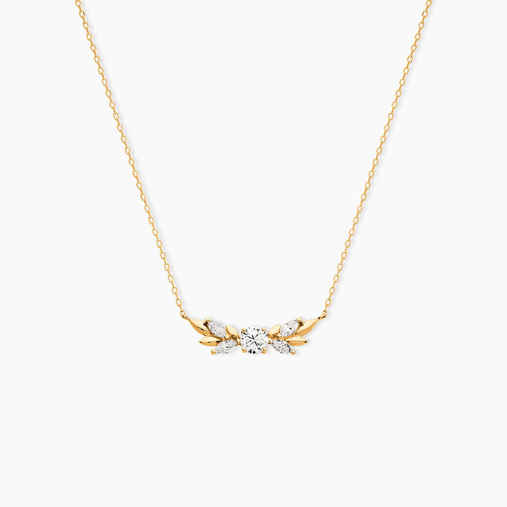 Collier Alexine Or Jaune Oxyde De Zirconium - Colliers Femme | Histoire d&rsquo;Or
