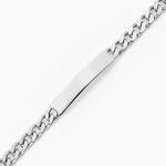 Bracelet Identit&eacute; Argent Blanc Casper - Gourmettes Homme | Histoire d&rsquo;Or