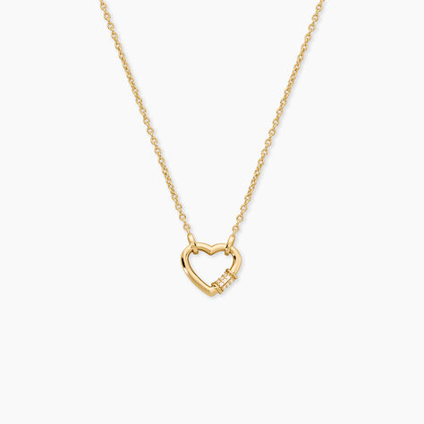 Collier Minie Argent Dor&eacute; A L'Or 750/1000 Oxyde De Zirconium - F&ecirc;te des m&egrave;res Femme | Histoire d&rsquo;Or