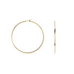 Cr&eacute;oles Ada Lisse Plaqu&eacute; Or Jaune - Boucles d'oreilles cr&eacute;oles Femme | Histoire d&rsquo;Or