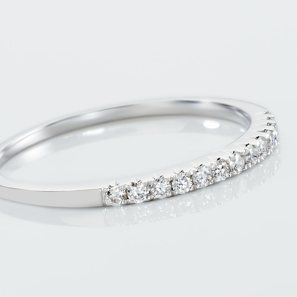 Alliance Pristina Or Blanc Diamant - Alliances Femme | Histoire d’Or