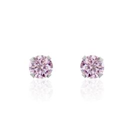 Boucles D'oreilles Puces Or Blanc Oxydes De Zirconium - Clous d'oreilles Femme | Histoire d’Or
