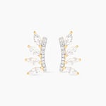 Boucles D'oreilles Puces Sparkle Or Jaune Oxyde De Zirconium - Clous d'oreilles Femme | Histoire d&rsquo;Or