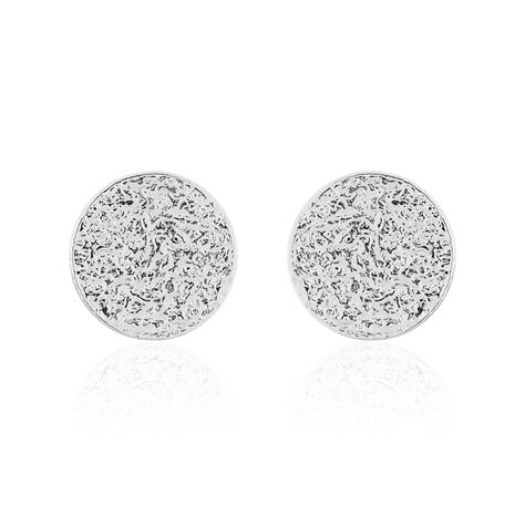 Boucles D'oreilles Puces Blanka Argent Blanc - Boucles d'oreilles fantaisie Femme | Histoire d’Or