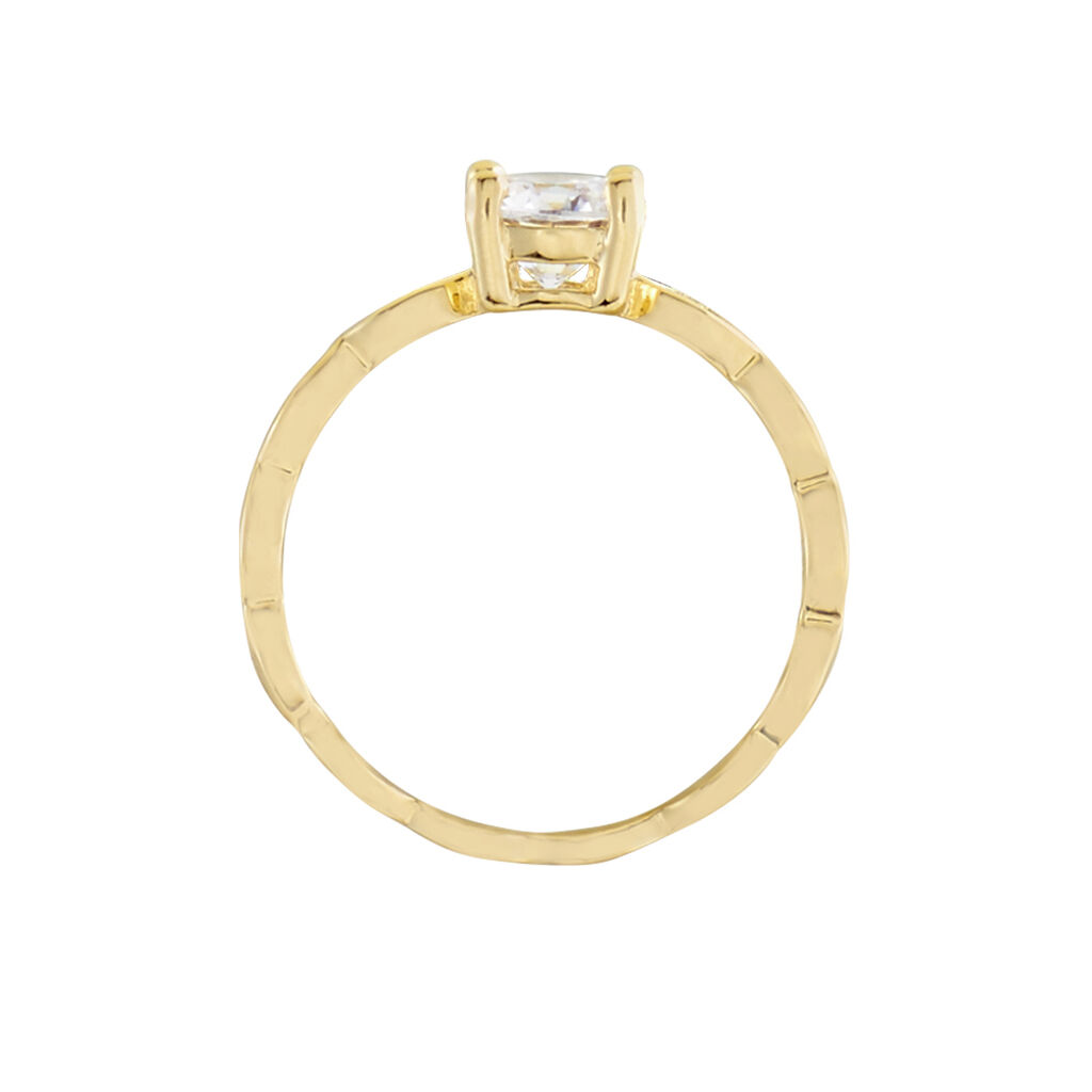 Bague Plaqué Or Kurt Oxydes De Zirconium - Bagues solitaires Femme | Histoire d’Or