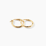 Cr&eacute;oles Youri Argent Dor&eacute; A L'Or 750/1000 - Boucles d'oreilles cr&eacute;oles Femme | Histoire d&rsquo;Or