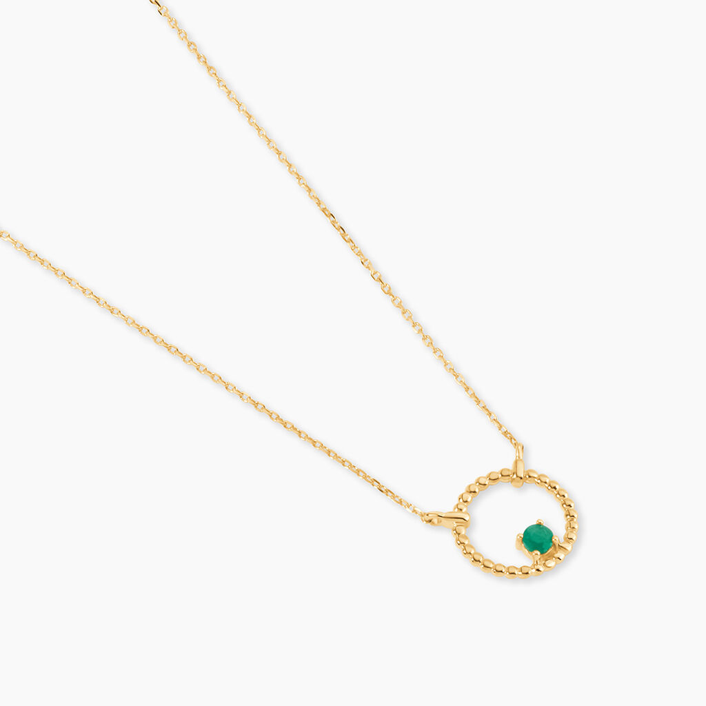 Collier Adrine Or Jaune Emeraude - F&ecirc;te des m&egrave;res Femme | Histoire d&rsquo;Or
