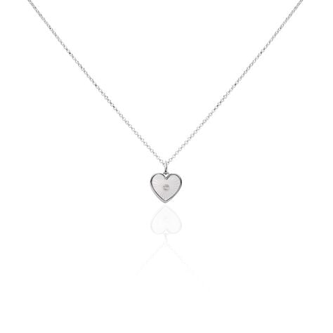 Collier Erina Argent Blanc Nacre Oxyde De Zirconium - Colliers fantaisie Femme | Histoire d’Or
