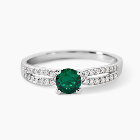 Bague Solitea Argent Blanc Oxyde De Zirconium - Bagues solitaires Femme | Histoire d&rsquo;Or