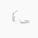 Cr&eacute;oles Louisette Argent Blanc - Boucles d'oreilles cr&eacute;oles Femme | Histoire d&rsquo;Or