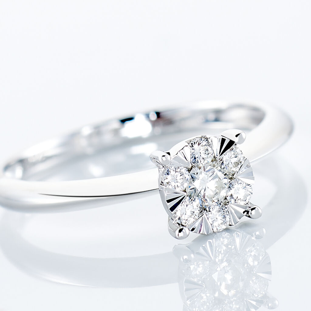 Bague Solitaire Dream Or Blanc Diamant - Bagues solitaires Femme | Histoire d’Or