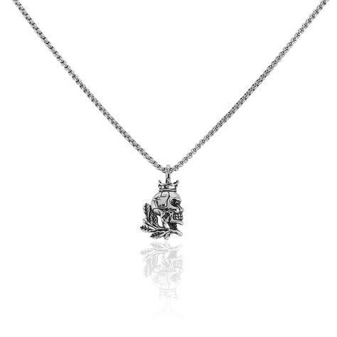 Collier Acier Vieillit Tumberto - Colliers fantaisie Homme | Histoire d’Or