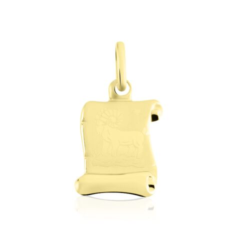 Pendentif Lamie Zodiaque Parchemin Or Jaune - Pendentifs Zodiaque Famille | Histoire d’Or