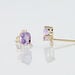 Boucles D'oreilles Puces Eva Or Jaune Amethyste Et Oxyde De Zirconium - Clous d'oreilles Femme | Histoire d’Or