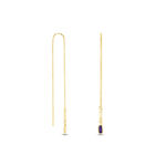 Boucles D'oreilles Pendantes Iris Or Jaune Am&eacute;thyste Topaze - Boucles d'oreilles pendantes Femme | Histoire d&rsquo;Or