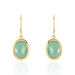 Boucles D'oreilles Pendantes Veina Plaqué Or Jaune Aventurine - Boucles d'oreilles fantaisie Femme | Histoire d’Or