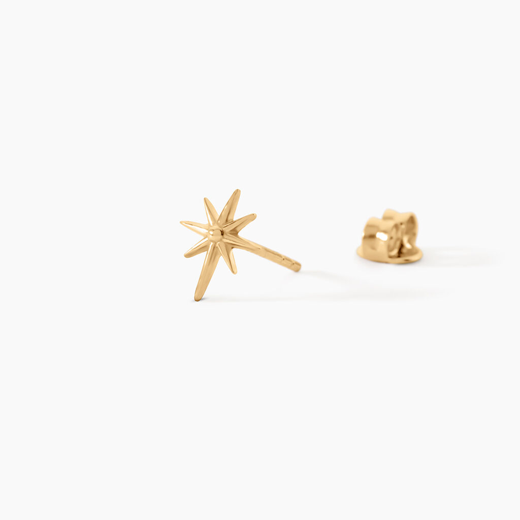 Boucles D'Oreilles Puces Varlam Argent Dor&eacute; A L'Or 750/1000 - Boucles d'oreilles fantaisie Femme | Histoire d&rsquo;Or