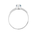 Bague Teresa Or Blanc Topaze Et Diamant - Bagues solitaires Femme | Histoire d&rsquo;Or