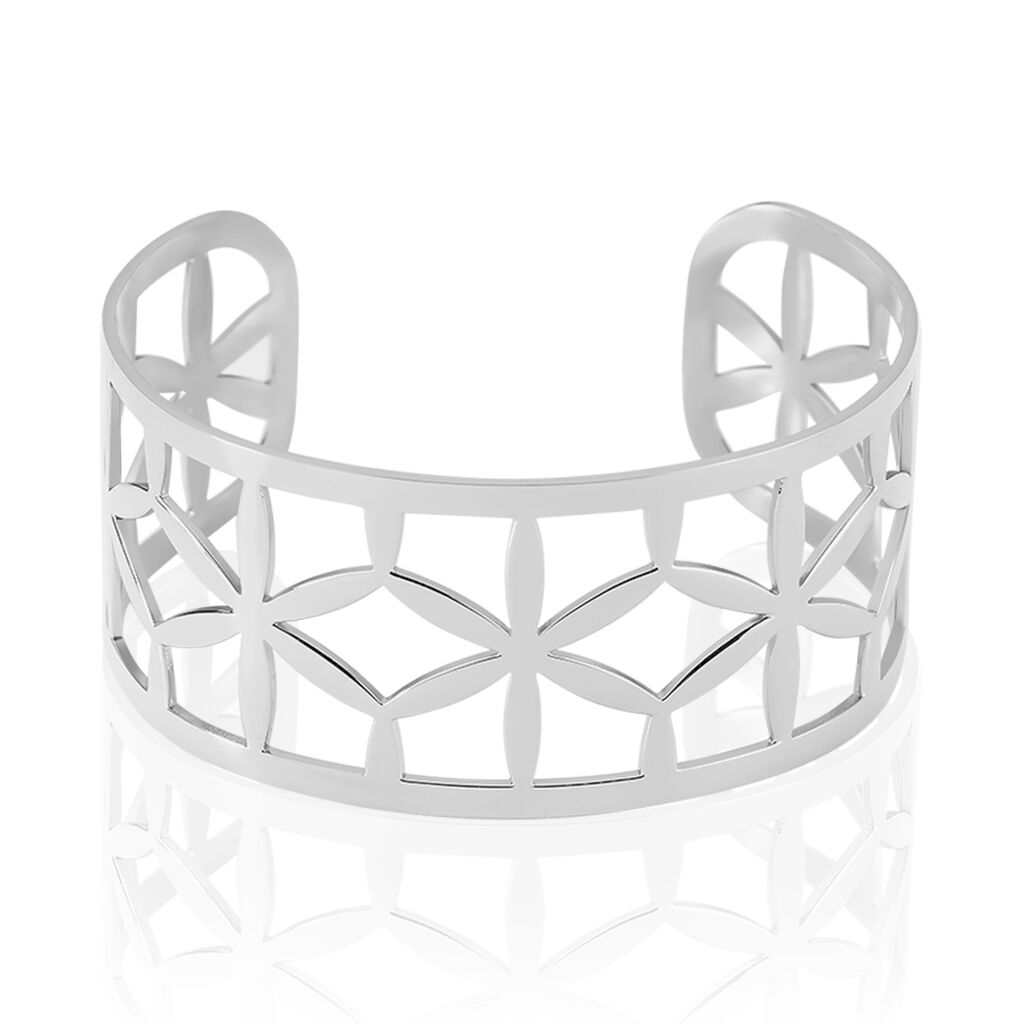 Bracelet Jonc Milda Acier Blanc